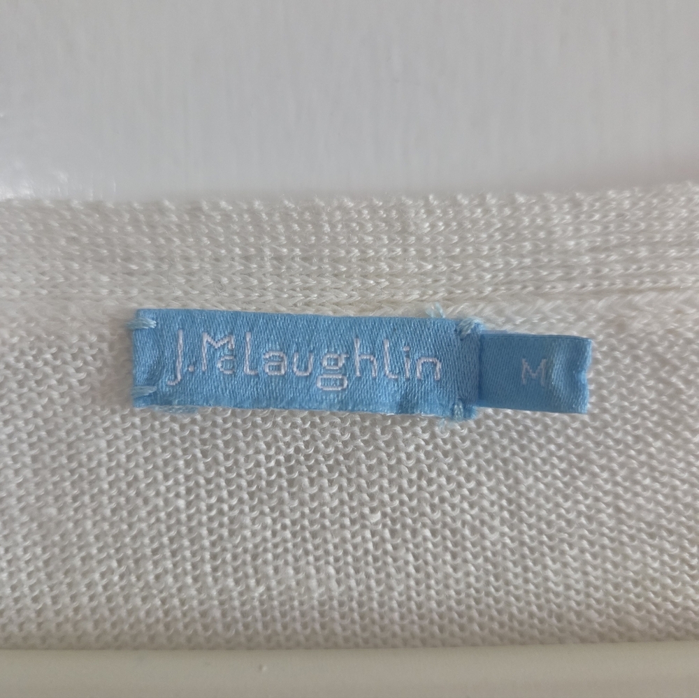 J.McLaughlin Linen Sweater Size M - Picture 3 of 6